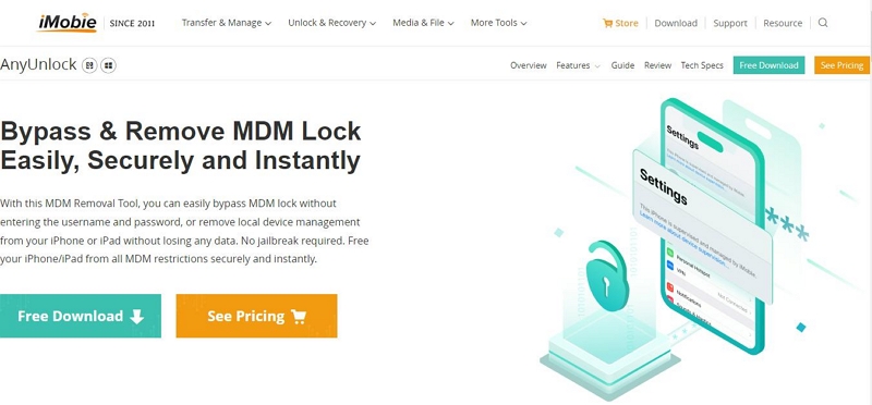 AnyUnlock MDM 刪除工具 | 10 個最佳 Apple MDM 繞過工具