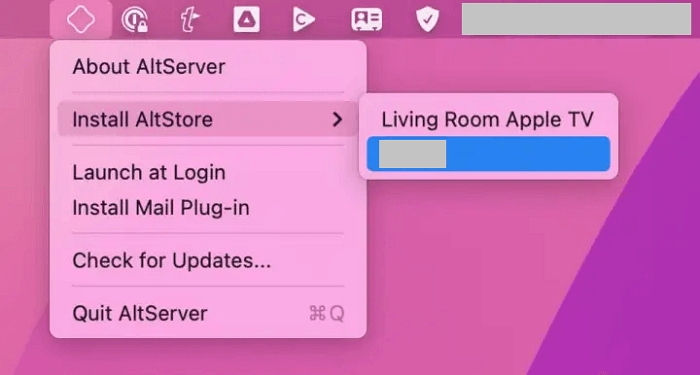 安裝 AltStore iPhone Mac 選單