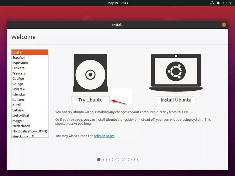 點選嘗試 Ubuntu |無需密碼越獄 iPhone