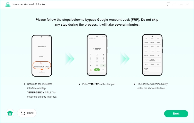 輸入所需畫面 | Passixer Android Unlocker 使用者指南