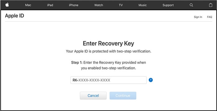 透過恢復金鑰解鎖 Apple ID |解鎖Apple ID