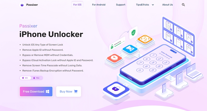 Passixer iPhone 解鎖器 4 | 10 個最佳 Apple MDM 繞過工具